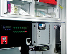 CompX eLock 300 Series installed on a cabinet in an EMS vehicle